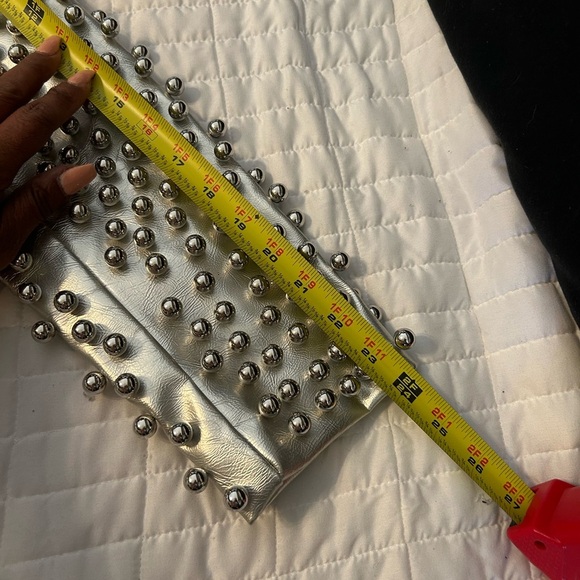 Studded Silver Leather Jacket - Picture 13 of 14